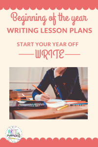beginning of the year writing lesson plans