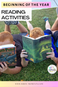 beginning of the year reading activities