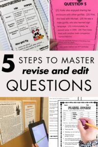 master revise and edit questions on staar reading test