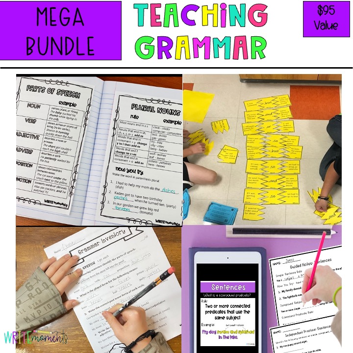 teaching grammar for elementary students bundle